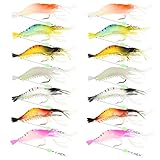 14pcs Shrimp Bait Artificial Silicone Soft Baits