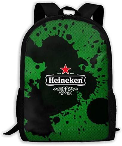 Hei-ne-ken Cool Backpack Outdoor Travel Rucksack Casual Daypack School Bag College Backpack