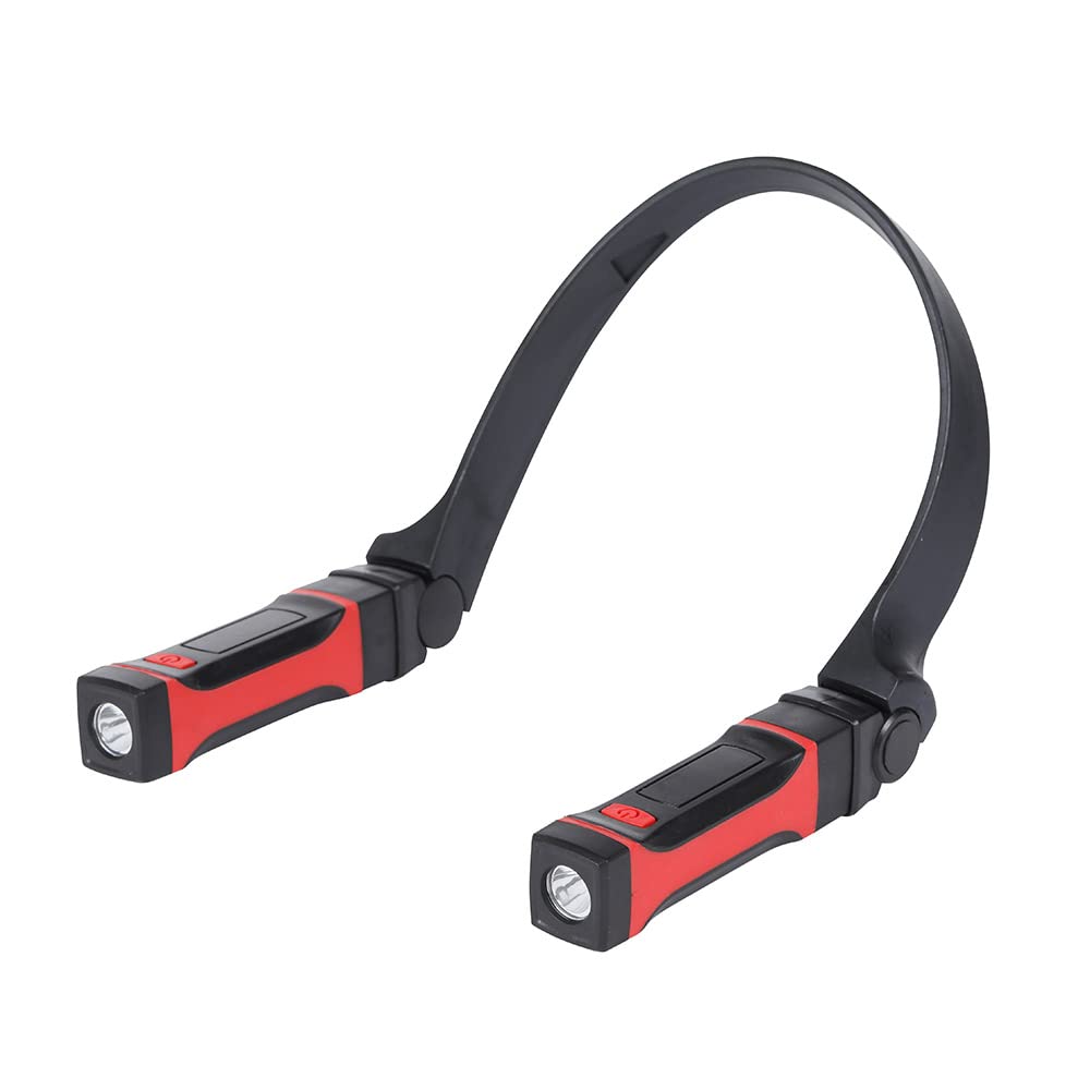 オーム電機 ＬＥＤネックツインライト（240lm/単3×2本使用/保護等級IPX3/ブラック+レッド） LHP-N24A5')商品画像