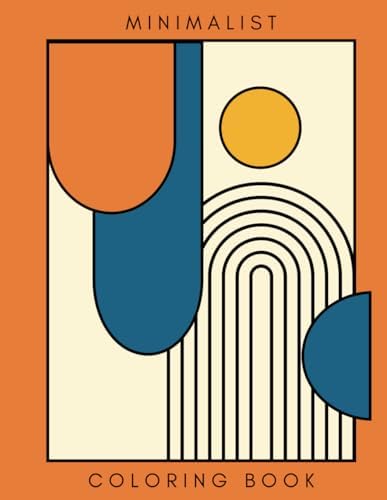 Minimalist Art Modern Houses Coloring Book for Adults: 50 Minimal