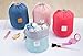 Mermaid Travel Cosmetic Bag Makeup Bag Waterproof Barrel Cases Kit Organizer Bathroom Storage Carry Case Multifunctional Bucket Toiletry Bags Polyester 300T + Small Zipper Pocket + Clear PVC brush bag