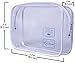 Vumos TSA Approved Toiletry Bag - Clear Travel Bag for Men and Women to Carry on your Makeup and Toiletries (Single Pack)