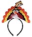 Novelty Thanksgiving Funny Turkey Headbands – Turkey Costume Hat Fall Decoration Accessories for Kids and Adults – One Size Fits All Multicolor