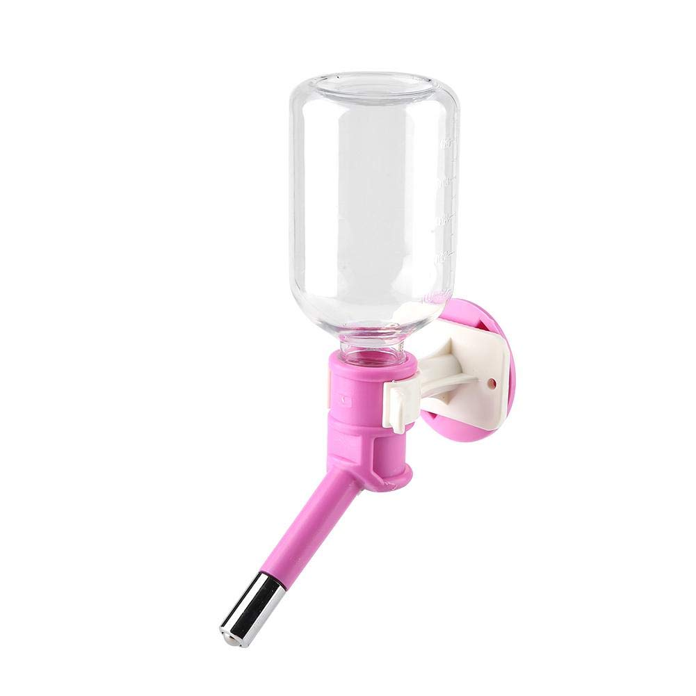 AMONIDA Portable Pet Hanging Dispenser, Stainless Steel Nozzle Resistant Anti-Corrision Pet Drinking Bottle, Fountain Head for Pet Dog Drinking Bottle Feeding(Medium