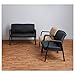 Alera Reception Lounge Series Wood Loveseat, 44.88w X 26.13d X 33h, Black/Mahogany