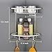 Bathroom Corner Shelf ,2 Tiers Shower Shelf (No Drilling) Durable Aluminum Adhesive Suction Corner Shelves