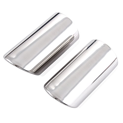 JessicaAlba 2X Chrome Stainless Steel Exhaust Tail Rear Muffler Tip Pipe For Audi Q5 A1 A3 A5 A4 A6 B8 1.8T 2.0T