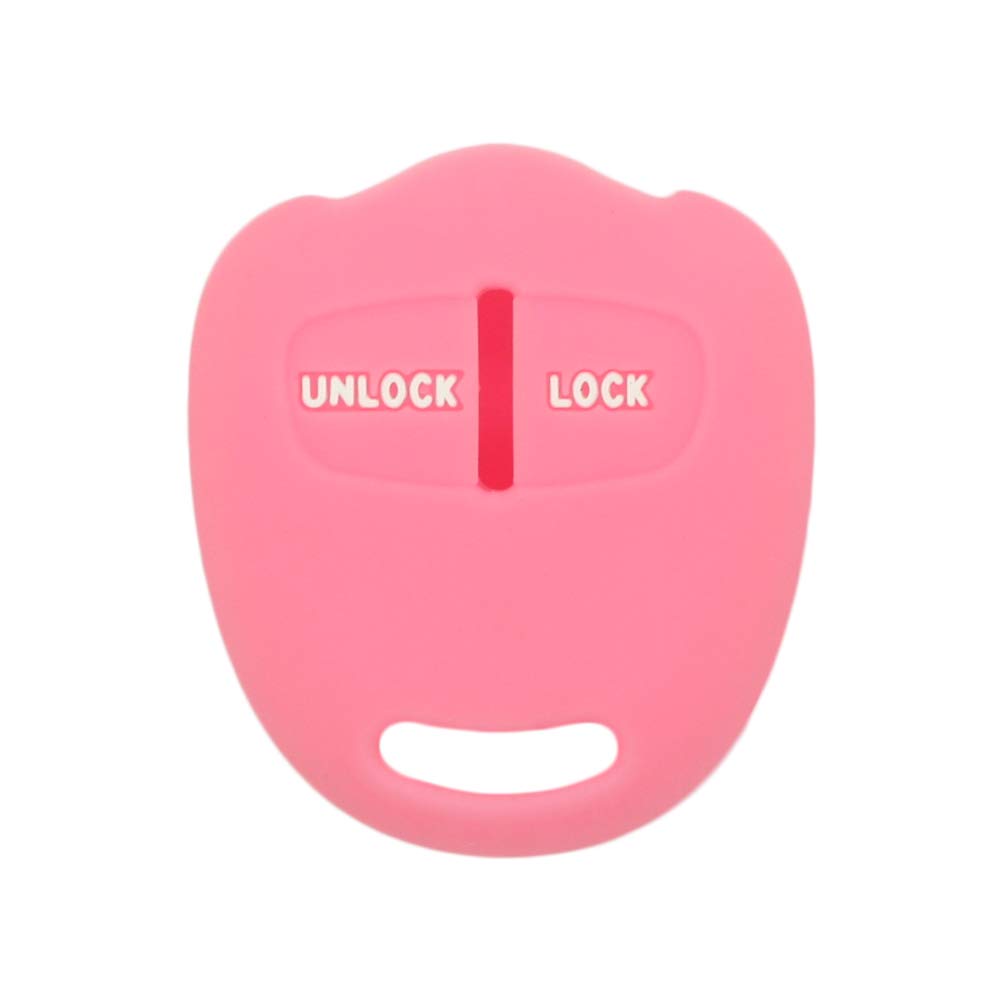 BROVACS Silicone Cover Protector Case Holder Skin Jacket Compatible with MITSUBISHI 2 Button Remote Key Fob CV4524 Pink