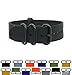 ZULU4 Ballistic Nylon Watch Strap + Spring Bars, Field Ready + Fashion Forward, Heavy Duty + Washable (18mm, Brigade Black + Black-Ops Hardware)