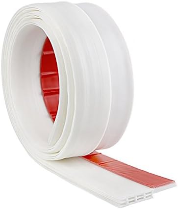 Under Door Sweep, Self-adhesive Door Draft Blocker Weatherstrip Door Bottom Sweep Seal 2" Width x 39" Length, Weather Stripping, Anti-Noise, Anti-Bug (White)
