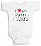 Lil Shirts I love My Grandpa And Grandma Baby Bodysuit