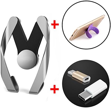 Air Vent Phone Holder,YoTilon Universal Air Vent Holder, Convenient Phone Holder for Smartphones Including iPhone X, 8,8 Plus,7,7 Plus, 6, 6S, 6S Plus,S6, S7, S7 Edge, S8, Note 7 ，etc. (SPACK Gray)