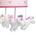 Lambs & Ivy Magic Unicorn White/Pink Musical Baby Crib Mobile Soother Toy