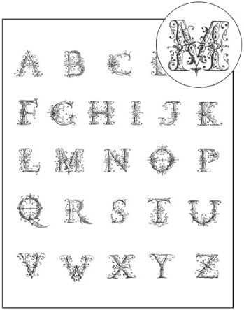 Amazon アルファベット クリアスタンプ花文字no 2 スタンプ ホビー