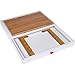 KitchenWarePlus Recipe Book Holder - Bamboo Cookbook Stand for iPad or Tablet for the Kitchen with Protective Splash Guard. Easy Clean Book Stand.