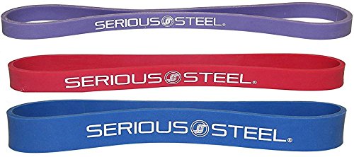 Serious Steel Fitness 12 inch Resistance Band #1#2#3 Set - //coolthings.us