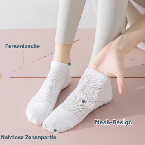 Pilates Socken Damen 36-40 Stoppersocken Rutschfeste Kurze Yoga