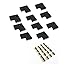 HUALAND 10pcs 10mm 4-pins L-Shape 90 Degree Right Angle Female Connector for LED RGB 5050 Flex Strip Light (L Shape)