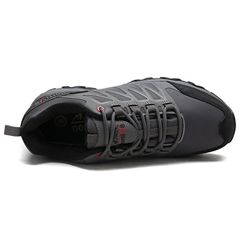 image for DREAM PAIRS Men's Nortiv8 160489-M Dk.Grey Black Red Insulated Waterpr