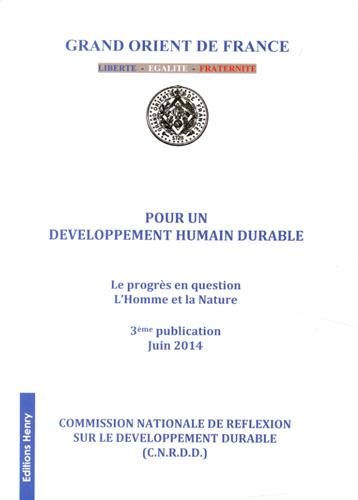 Pour un développement humain durable