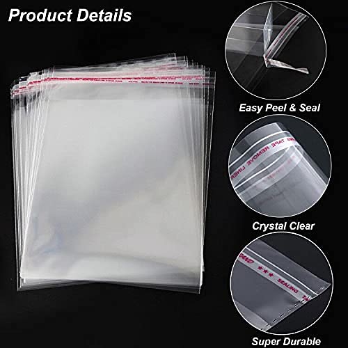 Clear Resealable Cellophane Plastic Bags Self Adhesive for Packaging
