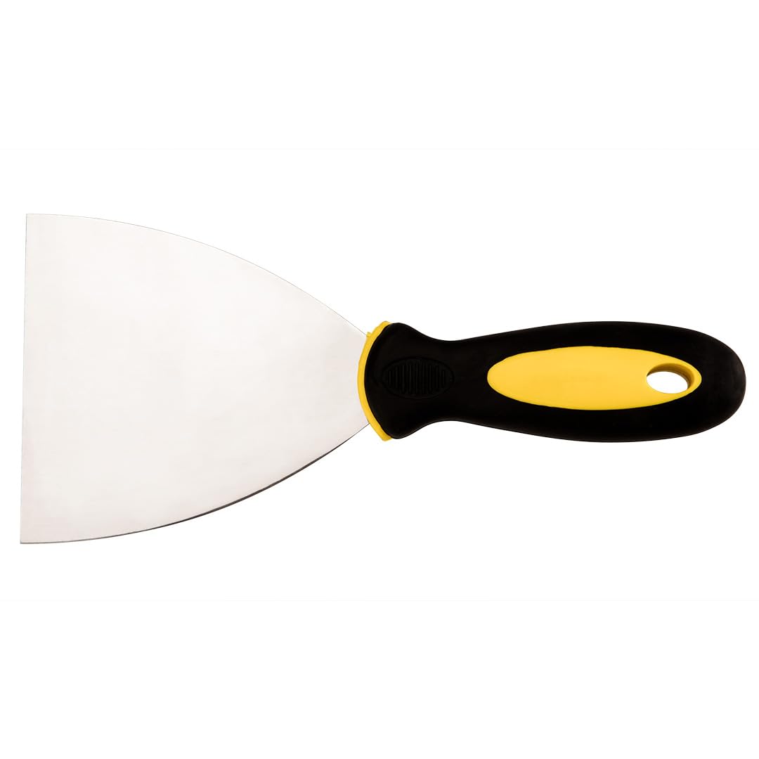 Topex 18B610 100mm Stainless Steel Painters Spatula with Bi-Material Handle