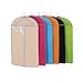 Garment Bags for Storage,Set of 6 Multiple Color Non Woven Fabric Breathable Garment Covers, Window for Viewing, Anti-Moth Protector Dust Cover Storage Bag Case for Clothes 23.6