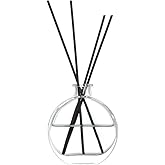 150ml/5oz Empty Clear Round Glass Diffuser Bottle Scented Reed Container Decorative Diffuser Jars Fragrance Accessories Use for DIY