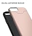 iPhone 6S Plus Case, Teelevo [Card Slot Holder] Dual Layer Heavy Duty Shock Absorbent Wallet Case with Credit Card Slot and Kickstand [Protective Card Case] for iPhone 6S Plus/6 Plus - Rose Gold