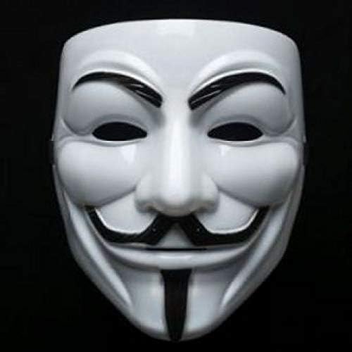 Mashoor Party Maker ® Vendetta Comic Face Mask Anonymous Guy Fawkes, 7.68 x 6.3 Inches (White)