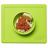 ezpz Happy Bowl - One-Piece Silicone placemat + Bowl (Lime)