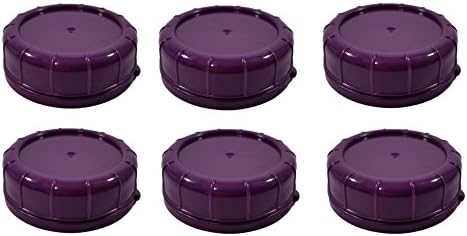 Replacement Glass Milk Bottle Lids 48 mm Caps for Libbey and Stan-Pac (6, Purple)