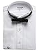 Isaac Mizrahi Boys 100% Cotton French Cuff Twill Wing Tip Collar Tuxedo Shirt (Cufflink included)
