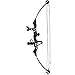 Siege SAS-750 SAS 55 lb 29'' Compound Bow w/ 5-Spot Paper Target - Black/Silver