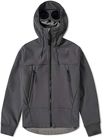 grey cp company goggle hoodie