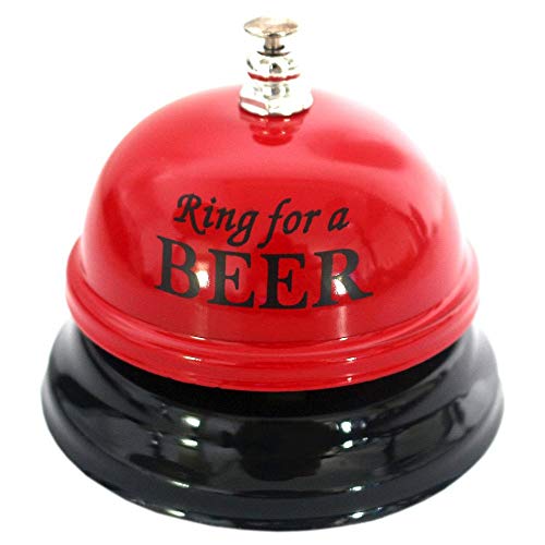 KRISMYA 3 Inch Diameter Creative Bar Call Bell,Meal Ring Bell,Ring for A Beer Desk Service Bell for Hotel,Restaurant Bar Used to Remind Waiters to Serve,Christmas Gag Gifts,Family Supplies (Red） - Thumbnail 5