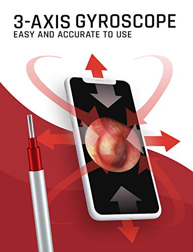 【Updated】 Ear Camera, 1080P FHD Wireless Ear Scope, Super Light Lens WiFi Ear Endoscope, Ear Otoscope Camera with 3-Axis Gyroscope, Ear Wax Removal Endoscope, Compatible with Smartphone and Tablet