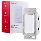 Honeywell Z-Wave Plus Smart Light Dimmer Switch, In-Wall Paddle, Interchangeable White & Almond | Built-In Repeater & Range Extender | ZWave Hub Required - SmartThings, Wink, Alexa Compatible, 39351