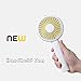 Mini Handheld Fan, Portable Personal USB Fan, USB Rechargeable Battery Operated Fan with Stand Base - 3 Settings Portable Desk Fan for Office Home Outdoor Travelling (Grey & Yellow)