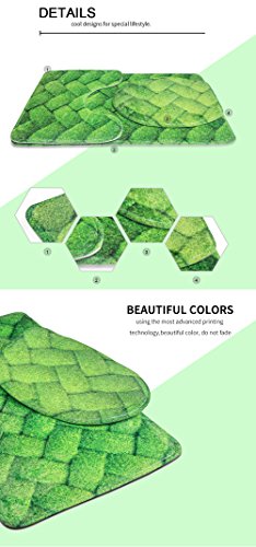 Instantarts Classic Non-slip Flannel Bathroom Mat Contour Rugs Toilet Lip Tank Top Covers Butterfly