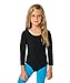 ELEGANCE1234 Girl's Cotton Round Neck Long Sleeve Leotard/Bodysuits for Toddler Girls Ballet Dance