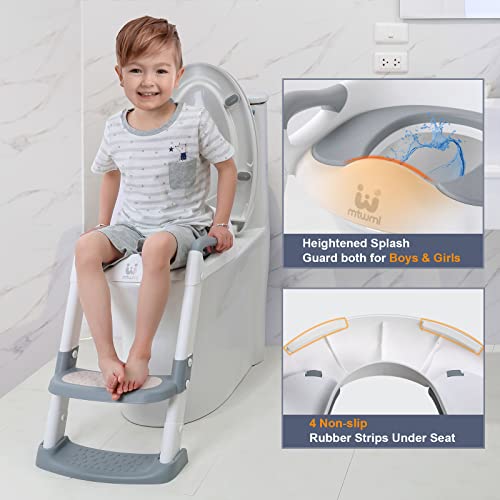 MTWML Potty Chair,Potty Training Seat with Step Stool Ladder Foldable