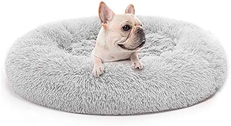 dysun Round Dog Beds for Small Medium Dogs Warm Cozy Fur Cat Bed Donut Cuddler 2323“