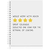 Mhfpl Would Work With Again Great Colleague Funny Spiral Notebook, Coworker Retirement Notebook, Work Colleague Leaving Present, Retired Coworker Gifts, Going Away Gifts