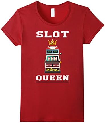 Womens Slot Queen - Gambling T-shirt for Casino Addicts Medium Cranberry