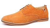 Fansela(TM) Mens PU Leather Suede Lace Up Platform Shoes