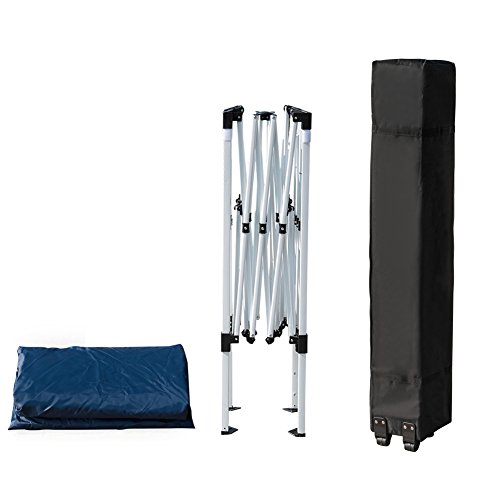 Sundale Outdoor 10 x 10 FT Heavy Duty Pop Up Canopy Waterproof UV-Protected Gazebo Portable Instant Shade Folding Shelter Patio Wedding Party Tent with Wheeled Carrying Bag, Navy Blue