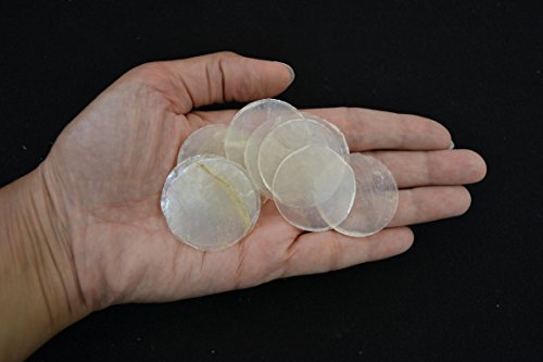 50 Pcs Round Capiz Sea Shell Blank No Hole Craft 1 1/4"