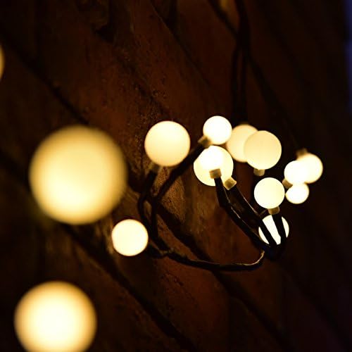 Rattan LED String Lights Fairy String Decorative Lights with 72 Bulbs Waterproof Copper Wire Globe Fairy Lights for Bedroom Patio Garden Cafe Store Wedding Parties Christmas Holiday(Warm White Light)