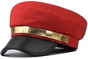 GRNUS Chauffeur Hat Newsboy Cap Peaked Beret Cap Classic Vintage Driver Costumes Hats Captain Sailor-Hat for Men Women